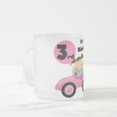 Tasse Givré Girl in Pink Car 3e Anniversaire Tshirts et cadeau (Devant gauche)