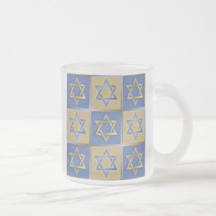 Tasse Givré Gold Blue Star de David Art Panels