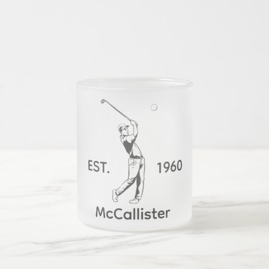 Tasse Givré Golfeur nom personnalisé et année  (Centre)