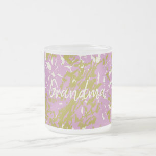 Tasse Givré Grand-mère Personnalisé Élégant Rose Botanique