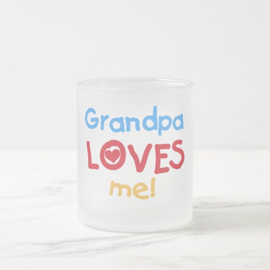 Tasse Givré Grand-père m'aime t-shirts et cadeaux (Centre)