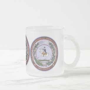 Tasse Givré GRAND SCEAU DE LA CONFED Gelé  10 oz en verre