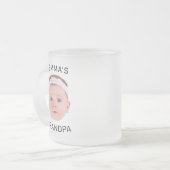 Tasse Givré Grandpa Boug cadeau, Personnalisé Visage bébé, Cad (Devant gauche)