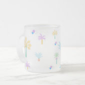 Tasse Givré Graphisme Rétro Palmiers (Devant gauche)