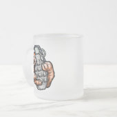 Tasse Givré Grenade À La Main En Style Bande Dessinée (Devant gauche)