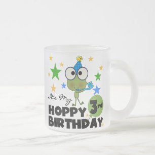 Tasse Givré Grenouille-Hoppy 3e Anniversaire Tshirts et cadeau