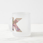 Tasse Givré Gros monogramme Floral Rustique K (Devant gauche)