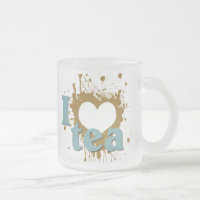 Grunge Art I Heart Love Tea