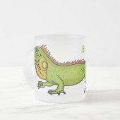 Tasse Givré Happy green iguana cartoon (Devant gauche)
