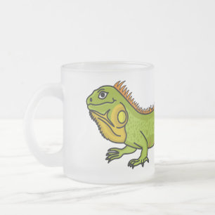 Tasse Givré Happy green iguana cartoon