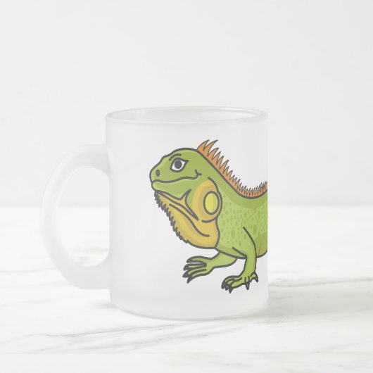 Tasse Givré Happy green iguana cartoon (Gauche)