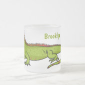 Tasse Givré Happy green iguana cartoon (Centre)