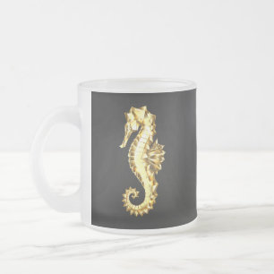 Tasse Givré Hippocampe Polygonal Or