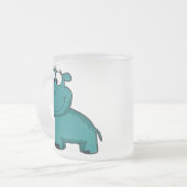 Tasse Givré Hippopotame heureux bleu (Devant gauche)