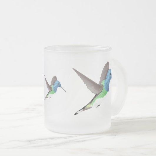 Tasse Givré Hovering Jacobin Hummingbird - transparent. (Devant droit)