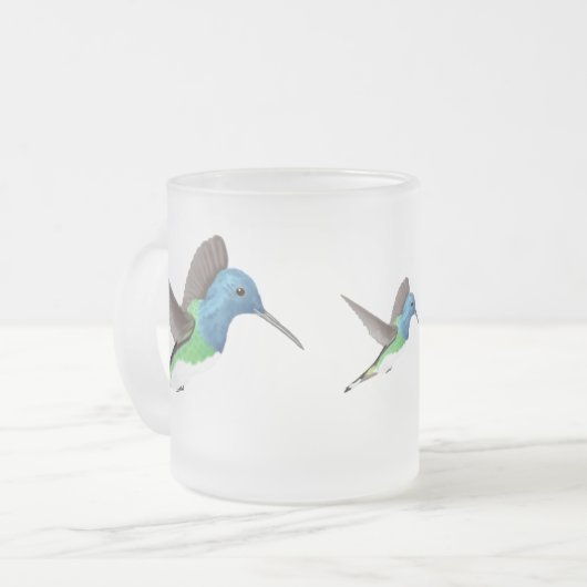 Tasse Givré Hovering Jacobin Hummingbird - transparent. (Devant gauche)