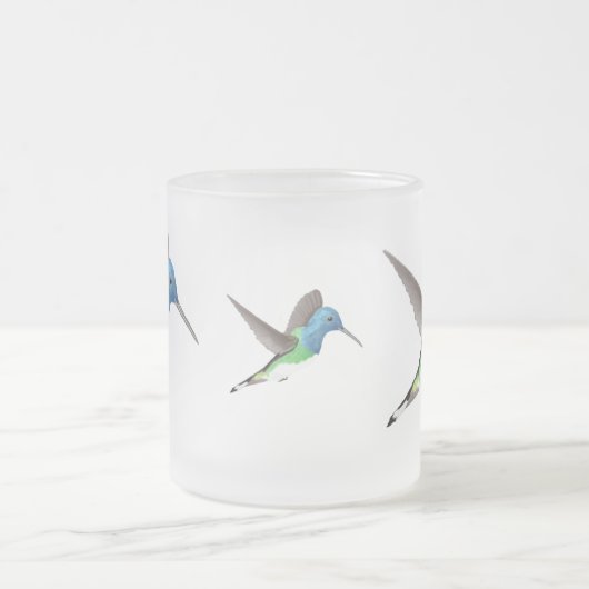 Tasse Givré Hovering Jacobin Hummingbird - transparent. (Centre)