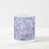 Tasse Givré Hydrangée bleue avec verre de thé Motif à la front (Centre)