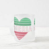 Tasse Givré I Heart Algérie, couleurs du drapeau dégradant (Devant gauche)