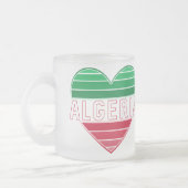 Tasse Givré I Heart Algérie, couleurs du drapeau dégradant (Gauche)