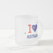 Tasse Givré "I LOVE AUSTRALIA" Australia Day 26 janvier (Devant droit)