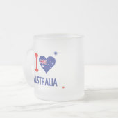 Tasse Givré "I LOVE AUSTRALIA" Australia Day 26 janvier (Devant gauche)