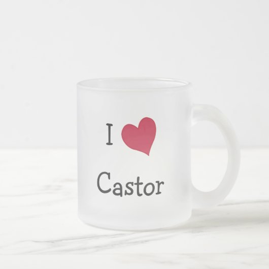 Tasse Givré I Love Castor (Droit)