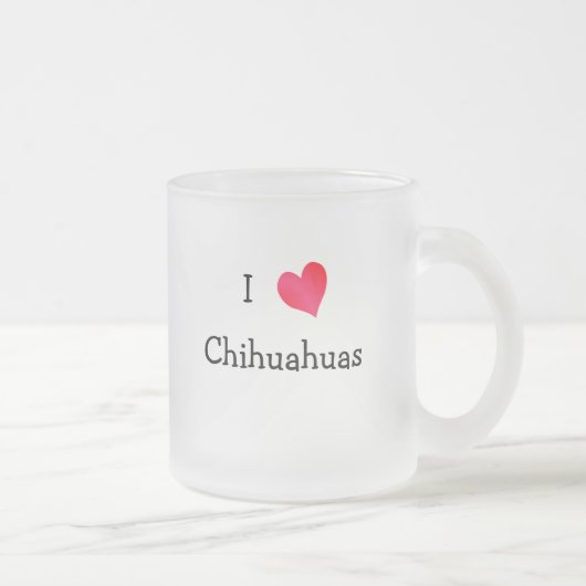 Tasse Givré I Love Chihuahuas (Droit)