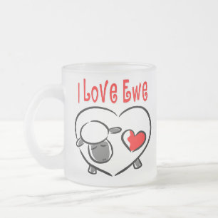 Tasse Givré I Love Ewe Citations romantiques