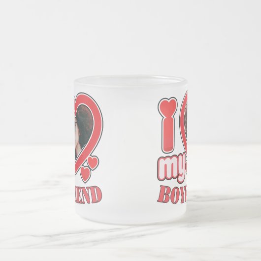 Tasse Givré I Love My Boyfriend Personnalisé (Centre)