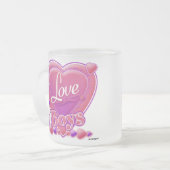 Tasse Givré I Love My Boys rose/violet - coeur (Devant gauche)
