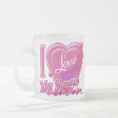 Tasse Givré I Love My Boys rose/violet - coeur (Gauche)