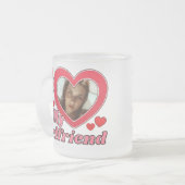 Tasse Givré I Love My Girlfriend Petit ami Femme Mari Photo (Devant gauche)