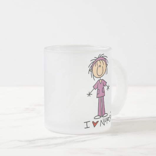Tasse Givré I Love Nursing T-shirts and Gifts (Devant droit)