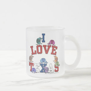 Tasse Givré I Love Texas-Colorful Armadillos