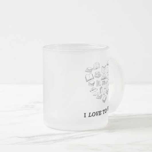 Tasse Givré I Love to Read (Devant droit)