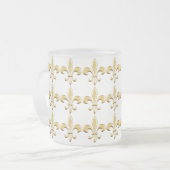 Tasse Givré Icône Classique Fleur-de-Lis Dorée (Devant gauche)