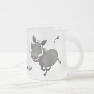 Tasse Givré Illustration amusante d'un cochon de phacochère af