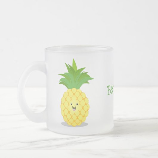 Tasse Givré Illustration d'ananas mignon (Gauche)