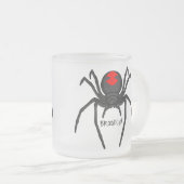 Tasse Givré Illustration d'araignée noire effrayante (Devant droit)