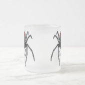 Tasse Givré Illustration d'araignée noire effrayante (Centre)