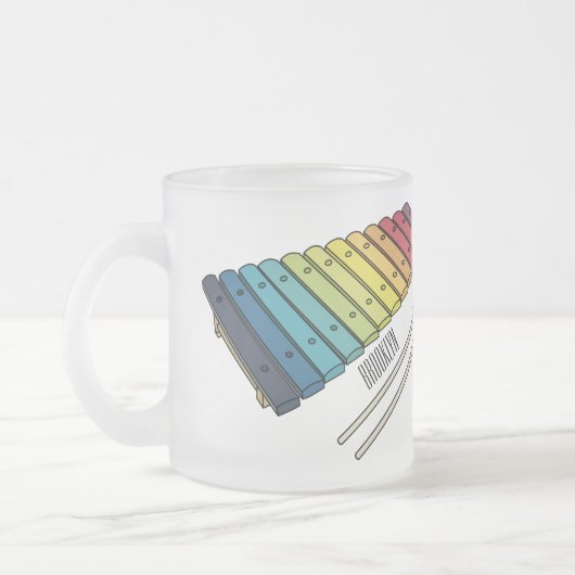 Tasse Givré Illustration de bande dessinée en Xylophone (Gauche)
