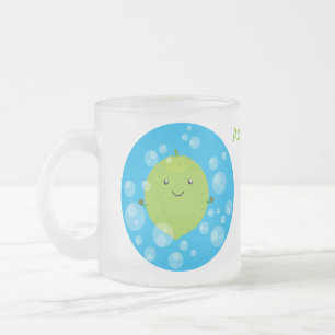 Tasse Givré Illustration de bulles de chaux vert mou