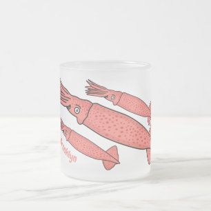 Tasse Givré Illustration de calamar rose