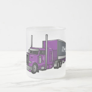 Tasse Givré Illustration de camion semi-remorque