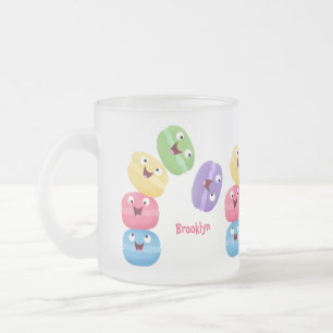 Tasse Givré Illustration de caricature de macarons marrant mig
