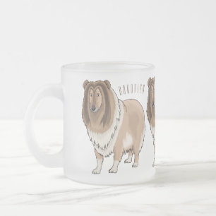 Tasse Givré Illustration de chien Rough collie