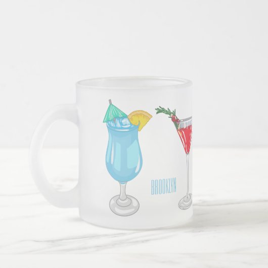 Tasse Givré Illustration de cocktail (Gauche)
