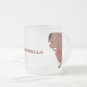 Tasse Givré Illustration de dessin animé de capybara ukulele (Devant droit)