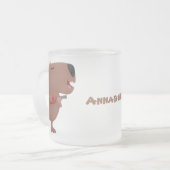 Tasse Givré Illustration de dessin animé de capybara ukulele (Devant gauche)